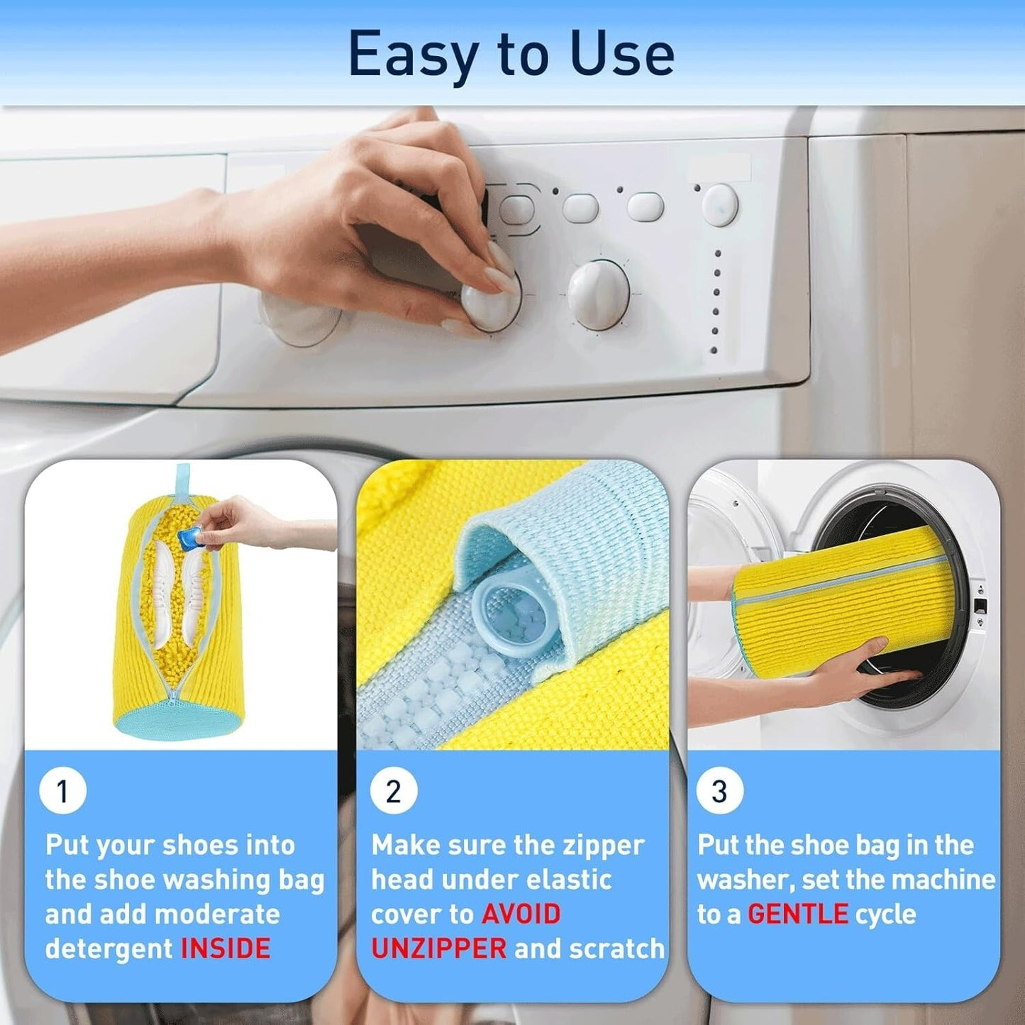 Shoe Washing Bag for Washer & Dryer - Keep Your Kicks Clean and Protected!